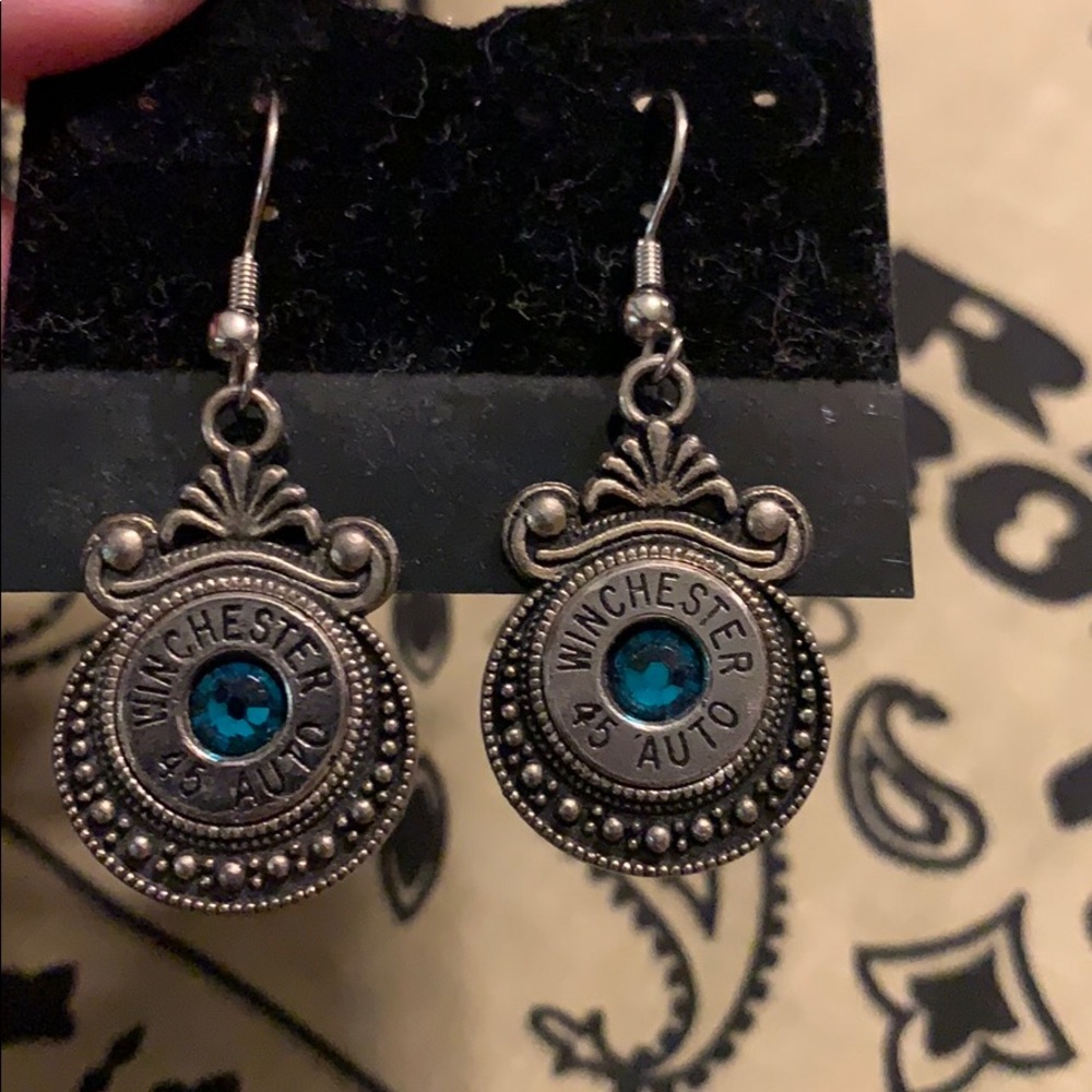 Earrings 45 Winchester auto handmade